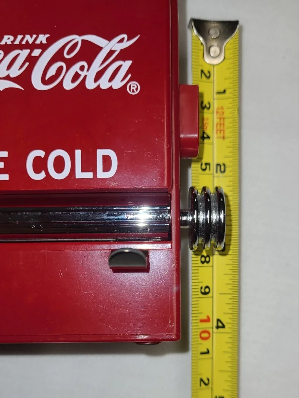 1995  Coca-Cola red vintage cooler toothpick dispenser home or bar collectible
